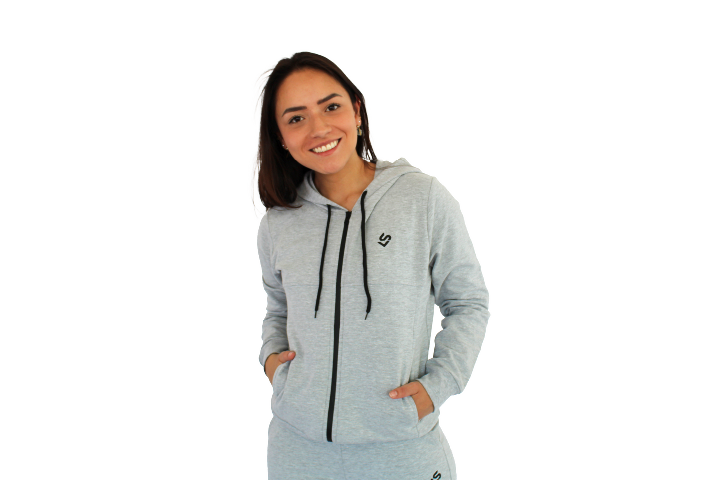 Sudadera gris de mujer