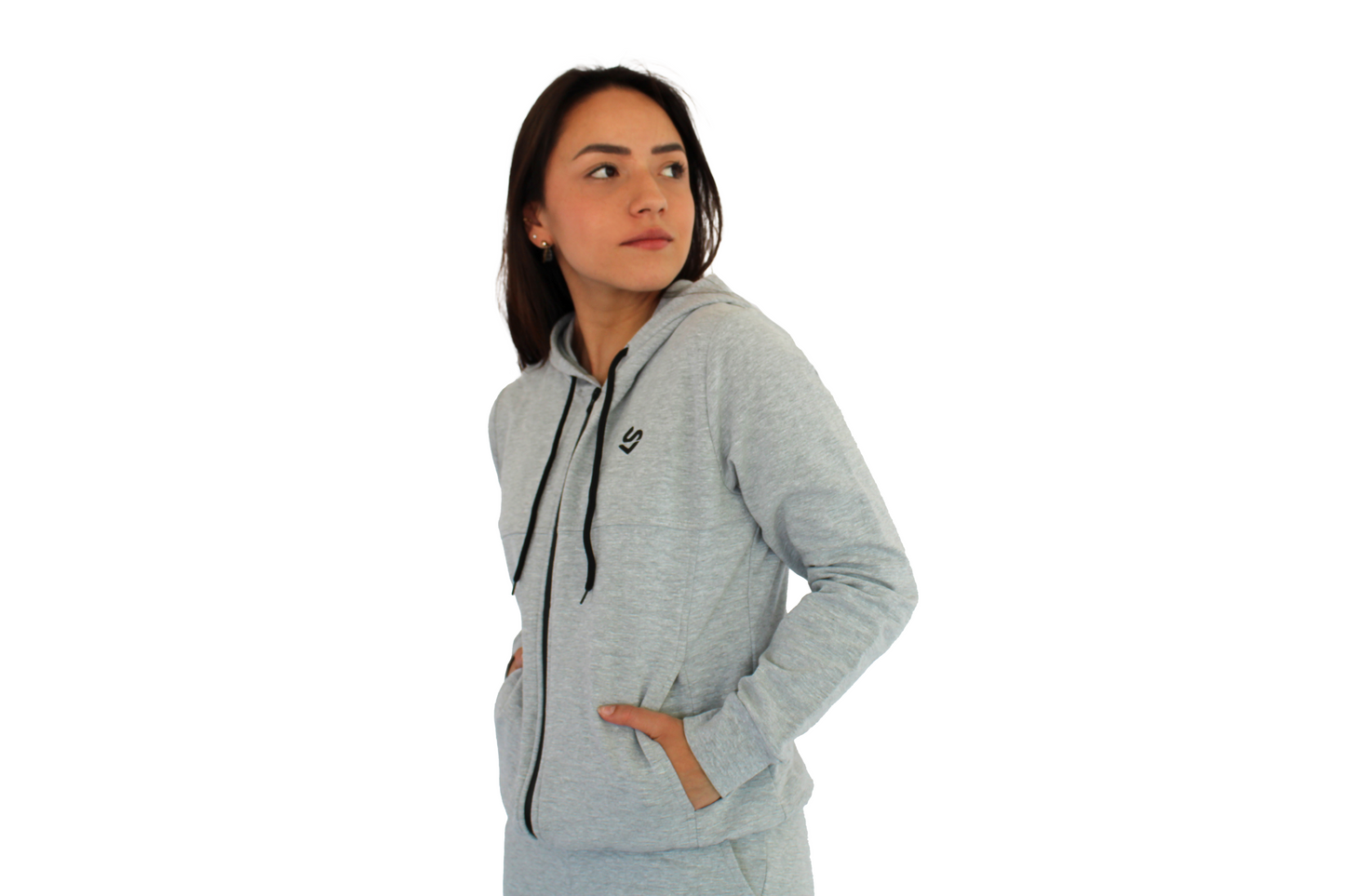 Sudadera gris de mujer