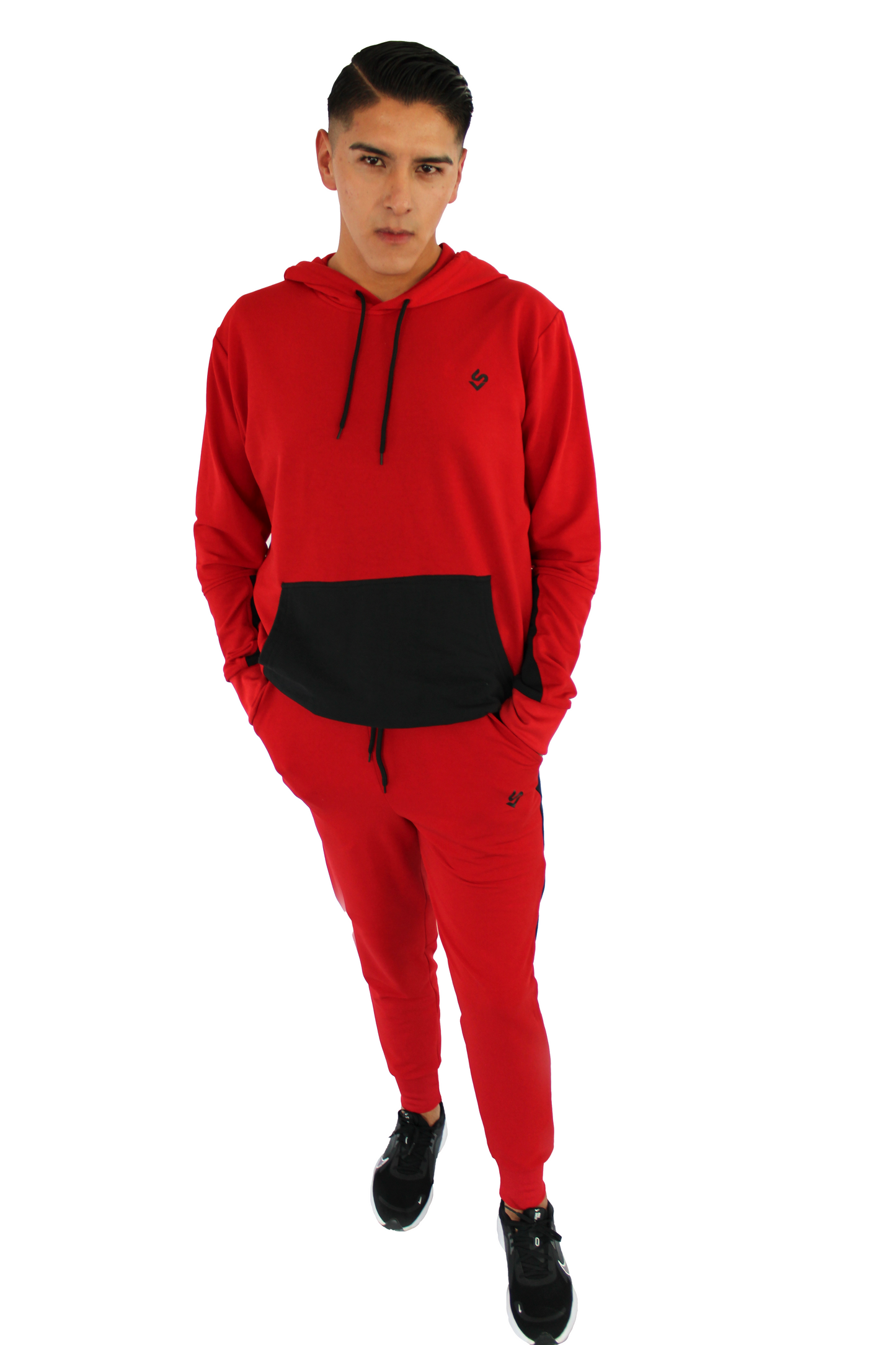 Jogger caballero rojo con negro