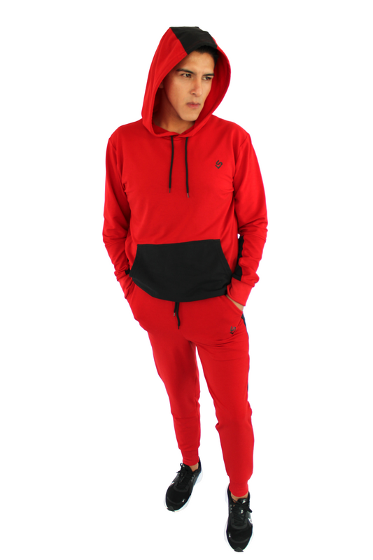 Jogger caballero rojo con negro